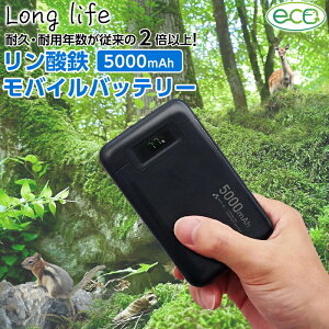 oCobe[ 5000mAh _S LiFePO4  1000 [d 2|[g USB-A 2䓯[d PSEF؍ iPhone Android X}z[d S S ЊQ hЃObY d΍ ubN 