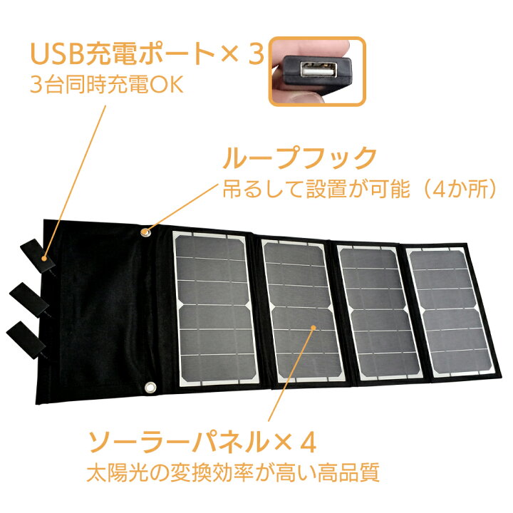 楽天市場】ソーラー充電器 災害 24W 大容量 スマートフォン モバイル 