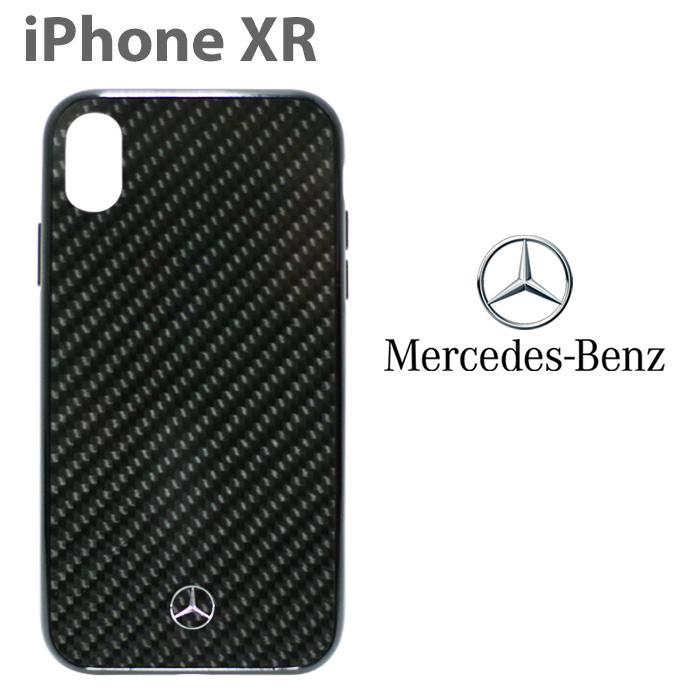 iPhone スマホケース iPhoneXRケース 有名なブランド アイフォンXRケース メルセデス 最愛 ベンツ リアルカーボンが高級感あふれる ビジネスシーン ギフトにもお勧め iPhoneXR ケース Benz ハードケース リアルカーボン ブラック バックカバー アイフォン ブランド 送料無料 Mercedes XR