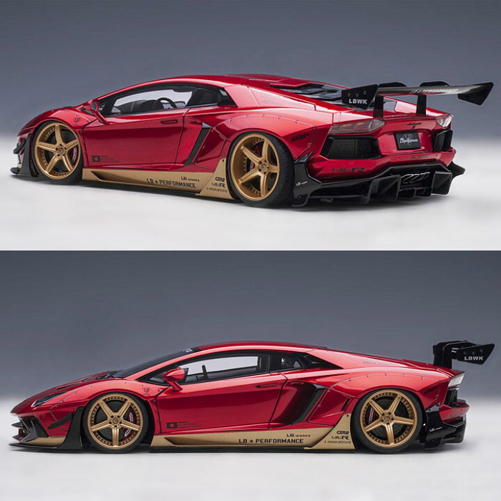 楽天市場 ミニカー 1 18 ランボルギーニ アヴェンタドール リミテッドエディション ハイパー レッド ゴールド アクセント 791 Lamborghini Aventador オートアート Autoart リバティーウォーク Lb Works 送料無料 エアージェイ 楽天市場店
