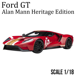 ミニカー 1/18 フォード フォード GT アラン マン ヘリテージ エディション レッド ゴールド ストライプ オートアート Ford モデルカー 72927