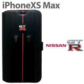 iPhoneXS MAX ケース ニスモ nismo GT-Rテンエスマックス 本革 手帳型 アイフォンケースiPhoneケース ジーティーアール 日産 ブックタイプ レザー ブラック NISSAN