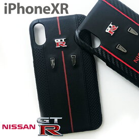 iPhoneXR ケース ニスモ nismo GT-R テンアール 本革 背面カバー アイフォンケースiPhoneケース 日産 バックレザー ブラック日産 NISSAN