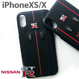 iPhoneXS ニスモ nismo GT-RiPhoneX 本革 ケース テンエス 背面カバー アイフォンケースiPhoneケース 日産 バックレザー 車 ブラック日産 NISSAN