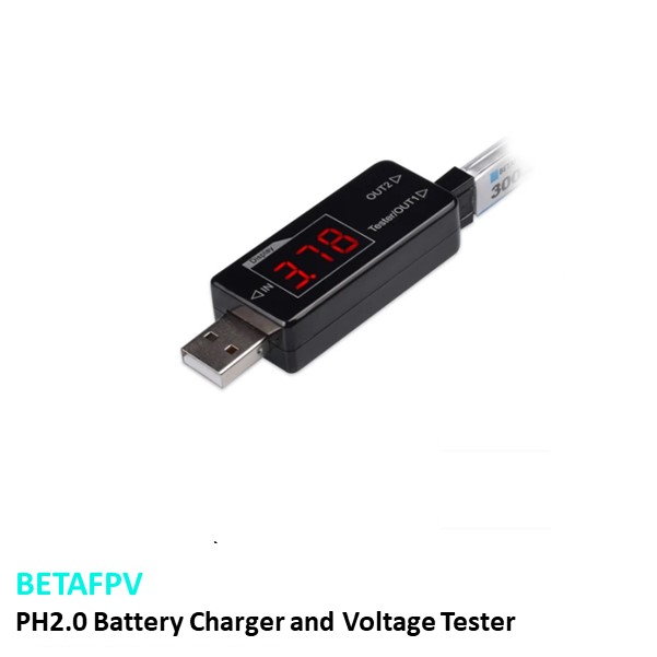 BETAFPV 65S PH2.0 人気満点 Battery 【大放出セール】 Charger and Voltage チャージャー 小型 レース ドローン用 Tester テスター バッテリー