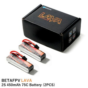 BETAFPV �o�b�e���[ LAVA 2S 450mAh 75C Battery (2PCS) �yMeteor 85/Pavo Pico�z