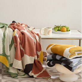 ニットブランケット 花柄 かわいい ひざ掛け 綿 コットン 通年使用 おしゃれ 北欧 ふわふわ ひざ掛け 大判 ブランケット 北欧 毛布 ブランケット タオルケット おしゃれ 毛布 軽量 もこもこ 柔らかい もうふ 大判 ベッドスロー マルチカバー スローケット 新生活 プレゼント