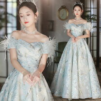 ウエディングドレス グラデーション ロングドレス パーティー サテンドレス 結婚式 お呼ばれ ドレス 水色 カラードレス ブルー グラデーション 袖 パーティードレス フォーマル ロングドレス 結婚式 二次会 披露宴 発表会 演奏会 ウェディングドレス スレンダードレス