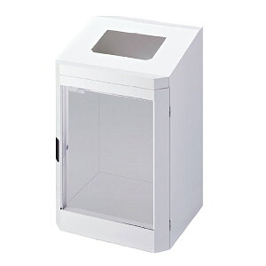ダストハウスLE W55×D48.1×H90.2cm 容量約70L【スチール製フレーム 透明窓付き 業務用分別ゴミ箱 屑入 ダストボックス 屋外使用可 ショッピングセンター コンビニ オフィス 自動販売機 ミヅシマ