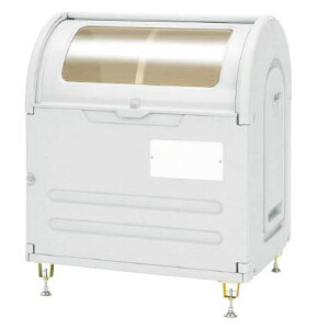 【法人宛専用】ステーションボックス(透明窓タイプ) #500A アジャスター仕様 W99.5×H114.1〜118.4×D76.8cm 約500L 約8世帯【エコランド プラスチック製 大型ゴミ箱 ゴミステーション 屋外 大容量 マ