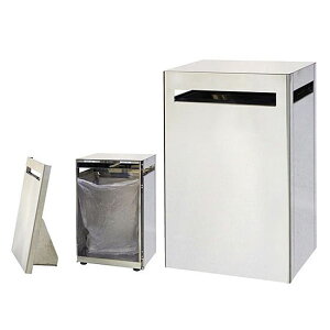 クリンボックス DM W40×D32×H66.4cm 容量約45L【ステンレス製ボディ アジャスター付き 業務用分別ゴミ箱 屑入 ダストボックス 屋内用 ショッピングセンター コンビニ オフィス 自動販売機 ミヅ