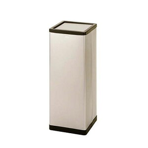 クリンボックス E13 W23.6×D23.6×H59.5cm 容量約25L【ステンレス製ボディ 回転ふた付き 業務用分別ゴミ箱 屑入 ダストボックス 屋内用 ショッピングセンター コンビニ オフィス 自動販売機 ミヅシ