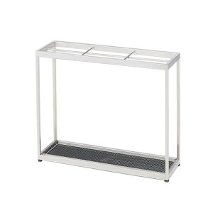 アンブレラスタンド スリムタイプ 約24本用 US-Z-12 幅600×奥行180×高さ500mm 【水受皿付き ステンレス製ボディ アジャスター付き 業務用鍵無し傘立て ビル オフィス 事務所 ぶんぶく】