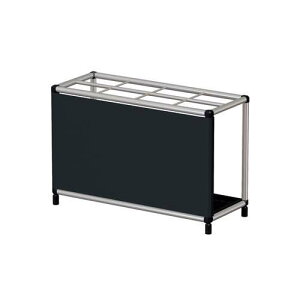 アンブレラスタンド 幕板付(SBK) 約48本用 US-Z-35C-SBK 幅755×奥行301×高さ495mm 【水受皿付き ステンレス製ボディ スチール製目隠し付き アジャスター付き 業務用鍵無し傘立て ビル オフィス 事務