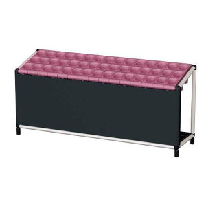 スリーブ式アンブレラスタンド 幕板付(SBK) 45本用 ワインレッド US-Z-SLV45SBKC-WIR 幅1105×奥行305×高さ503mm 【水受皿付き ステンレス製フレーム スチール製目隠し付き アジャスター付き 業務用鍵