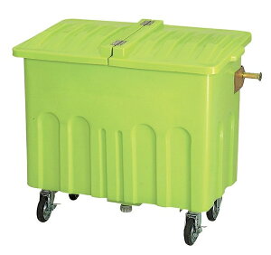 【法人宛専用】エコカートP600+P600F(本体+フタ) キャスター付き 約600L 45Lごみ袋×約13個【配送先名に会社名や店舗名必須・個人名のみ配送不可 プラスチック製 パッカー車対応 排水穴付き