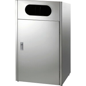 リサイクルボックス MT L1 W50×D42×H87cm 容量約60L YW-157L-SB【片面投入 アジャスター付き 投入口1個 ステンレス製ボディ 分別シール無し 業務用分別ゴミ箱 屋外用 屋内用 駅 ショッピングセンタ