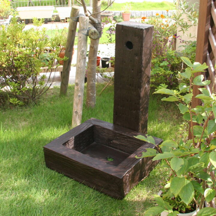 楽天市場 枕木調 水洗柱ユニットセット Aks 780 水栓柱 Frp エクステリア ガーデニング 軽量 樹脂 庭 Diy 枕木風 立水栓 受け皿 Airuim あいる 楽天市場店