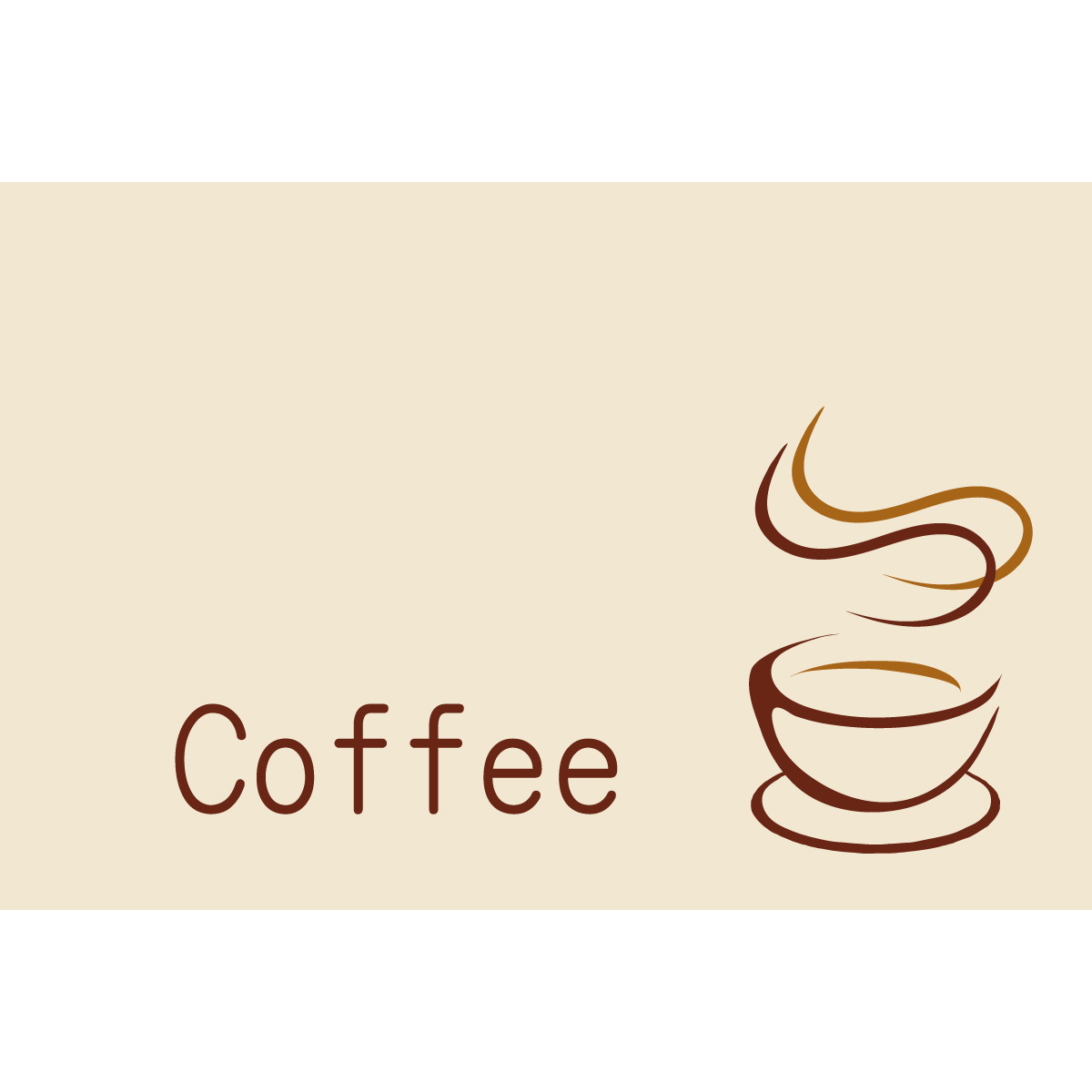 玄関マット WELCOME MAT 60×90cm コーヒーショップ・カフェ 5-1