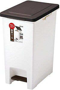 エバン R 防臭 エバン ペダルペール ブラウン 30L 6415【消臭剤配合 スリム ゴミ箱】