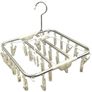 アルモアMT 洗濯ハンガー 24ピンチ ホワイト 84544【角ハンガー 物干しハンガー】