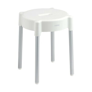 ユノア アルミ 風呂いす ニューホワイト(NW) 高さ35cm B00008 (バス用品)【アルミ脚の抗菌・防カビバスチェアYUNOA】