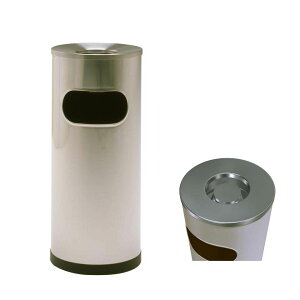 クリンスモーキング SS103 直径26.5×高さ60cm 容量約2.1L【丸型 ステンレス製ボディ 業務用スタンド灰皿 屋内用 吸殻入れ 吸殻回収 商業施設 店舗 喫煙室 喫煙所 喫煙スペース ミヅシマ】