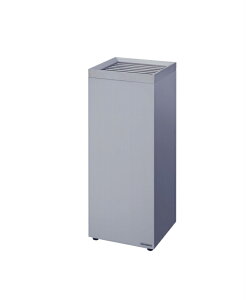 クリンスモーキング K33 W25×D25×H61.5cm 容量約3.6L【角型 ステンレス製ボディ ヘアーライン仕上 業務用スタンド灰皿 屋内用 吸殻入れ 吸殻回収 商業施設 店舗 喫煙室 喫煙所 喫煙スペース ミヅ