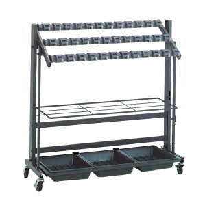 カードロック傘立2(折りたたみ式) 36本立 W112.8×D47.1×H113.8cm UB2701360【鍵番号変更可 キャスター付き マスターキー付き カードロック カードキー 業務用鍵付き傘立て 温泉 銭湯 オフィスビル 図