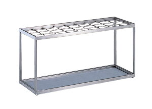 鍵無し傘立て N22Type(スタンダード型)W900コマ4列 約72本立 幅90cm×奥行33cm×高さ45cm【ステンレス製 鍵無し業務用傘立て オフィス 事務所 コンビニ ロビー ヒガノ】