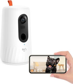【新品未使用】アンカー・ジャパン｜Anker Japan ペットカメラ おやつ・追尾・会話 /iOS・Android対応 Eufy Dog Camera D605 ユーフィ ドッグカメラ ホワイト T7200521 無線 /暗視対応
