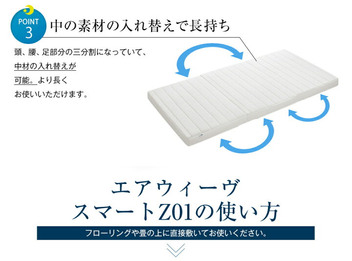 楽天市場】【公式】エアウィーヴ スマート Z01 シングル セミダブル 
