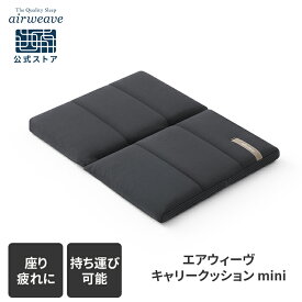 【公式】【10/28新発売】エアウィーヴ キャリークッション mini | 折り畳みクッション 折りたたみクッション コンパクト 持ち運び 高反発クッション 腰痛 お尻 エアウィーブ