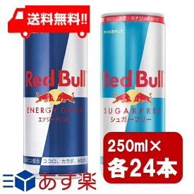 レッドブル250ml×24本 1ケース シュガーフリー250ml×24本 1ケース 2種類セット 炭酸飲料 栄養ドリンク Red Bull 翼をさずける カフェイン redbull 炭酸缶