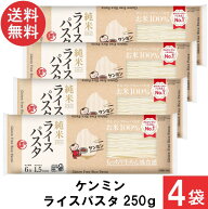 送料無料 ケンミン ライスパスタ 250g 4袋 お米 精米 玄米
