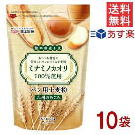 熊本県産小麦 九州のめぐみ ミナミノカオリ 国産 強力小麦粉 600g×10袋 送料無料