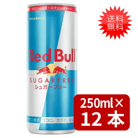 レッドブル シュガーフリー 250ml×12本 送料無料 翼をさずける 糖質ゼロ 糖類ゼロ ゼロカロリー ノンシュガー 無糖 シュガーレス 栄養ドリンク カフェイン redbull 炭酸缶 炭酸飲料