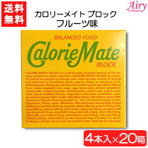 送料無料 大塚製薬 カロリーメイト ブロック フルーツ 4本×20箱 栄養 空腹解消 手軽 フルーツ味
