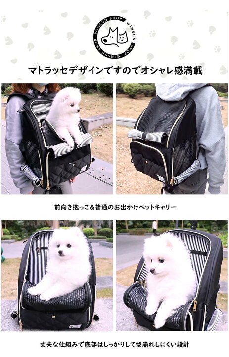 楽天市場 ペットキャリーバッグ リュック 猫 犬 キャリーリュックリュック おしゃれ ペットキャリー 折り畳み 自転車 カゴ リュック うさぎ 小型犬 ドライブ お出かけ 地震 防災 災害 避難 送料無料 新生活 Winsun 愛pets