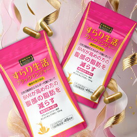 ★期間限定ポイント10倍★【QVC紹介商品・保阪尚希監修】保阪流極すらり生活 機能性表示食品 45日分 BMIが高めの方 ブラックジンジャー 発酵黒タマネギ 発酵黒ニンニク ダイエットサプリ 皮下脂肪 年末太る 腹部の脂肪を減らし 代謝のサポート AISHODO 愛粧堂