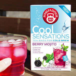 (ポンパドール)ハーブティークールセンセーション(水出し)(ベリーモヒート) 18ティーバッグ 2.5g×18ティーバッグ「あす楽対応」