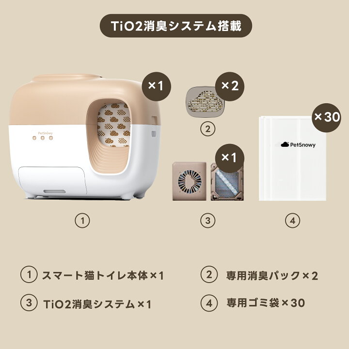 楽天市場】【送料無料】PetSnowy「新登場」猫 トイレ 自動 徹底消臭 猫 