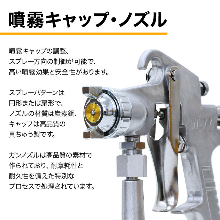 楽天市場 スプレーガン エアースプレーガン 塗装 車 エアー 経口2 5mm 1000ml 吸い上げ式 エアー量 塗料濃度調整可能 塗装スプレー 大容量 塗装ガン ガンスプレー Diy 吸上式 工具 プラモデル 絵の具 アート スプレー 1000cc エアーツール W 77 ペイント 外壁 壁 家 内装