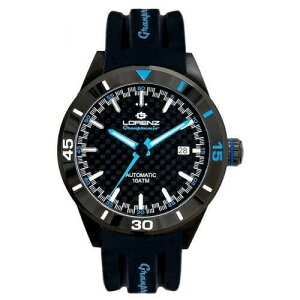 LORENZ ���v Motorsport Watch Granpremio Automatic Silocone Black / Blue Racing with Special Box Helmet Lorenz