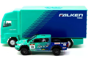 ^[}bN[NX 1/64 g^ nCbNX AXCR 2017 t@P gbNpbP[Wt JTarmac Works 1:64 Toyota Hilux AXCR 2017 Falken with Truck Packaging