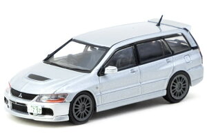 �^�[�}�b�N���[�N�X 1/64 �O�H �����T�[ �G�{�����[�V���� ���S�� �V���o�[Tarmac Works 1:64 Mitsubishi Lancer Evolution Wagon Silver