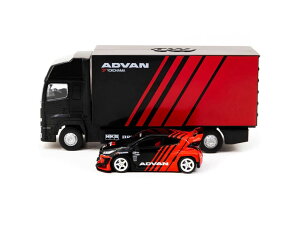 �^�[�}�b�N���[�N�X 1/64 �p���f�� �����X ADVAN �v���X�`�b�N�g���b�N�p�b�P�[�W�t��Tarmac Works 1:64 Pandem Yaris ADVAN with Plastic Truck Packaging