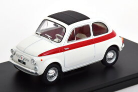 ホワイトボックス 1/24 フィアット 500 ホワイト/レッドWhite Box 1:24 Fiat 500 white red