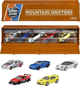 �z�b�g�E�B�[�� 1/64 5��Z�b�g �}�E���e�� �h���t�^�[�Y �R���e�i�p�b�N����Hot Wheels 1:64 5-Car Set 5-Car Set Mountain Drifters in container pack