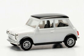 ヘルパ 1/87 ミニ クーパー クラシックカー ホワイト/ブラック Herpa 1:87 Mini Cooper Classic car in "white with black roof"